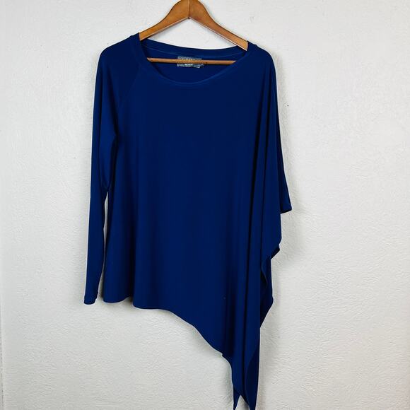 Abi Ferrin Draped Tunic Open Side Long Single Sleeve Purple - S - Picture 2 of 4